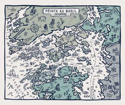 Cozy Map Blanket | GBAYCo. Pointe Au Baril Edition