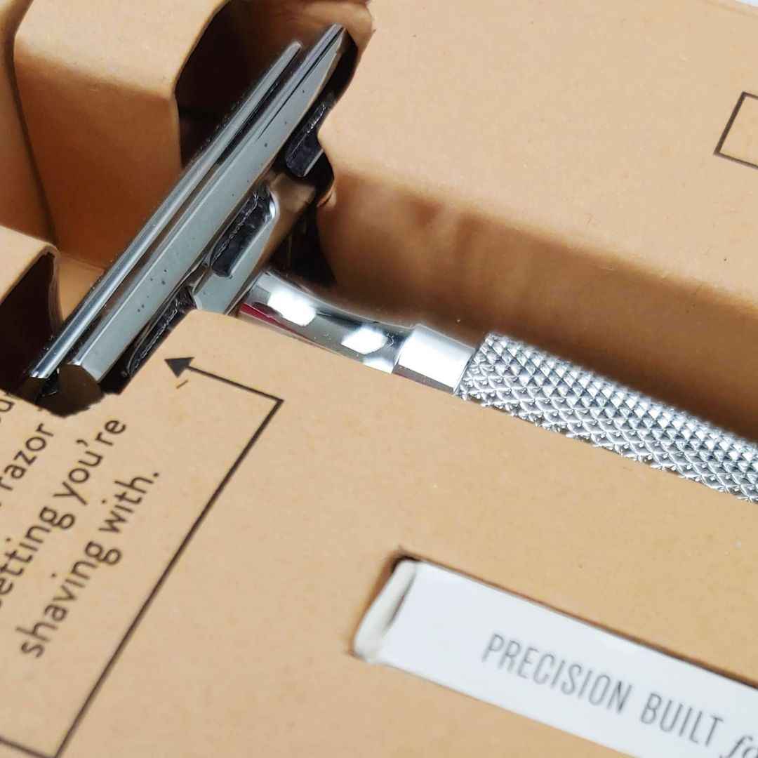 Rockwell 2C Adjustable DE Safety Razor - White Chrome (2 Settings)