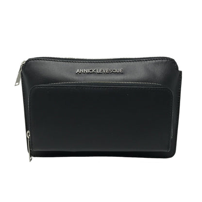 Petit sac à Bandoulière Portefeuille en Cuir Véritable noir, Carmen - PRÉCOMMANDE