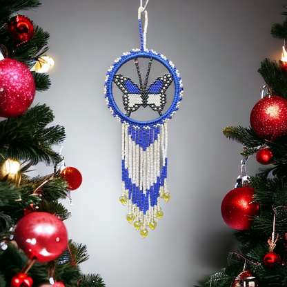Red and Blue Butterfly Dream Catcher