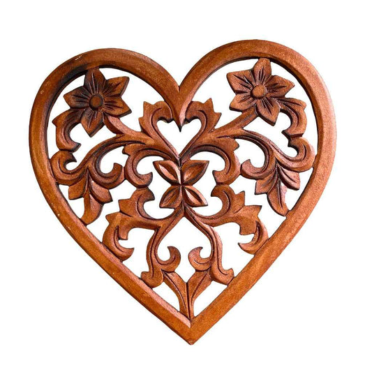 Wooden Carved Heart