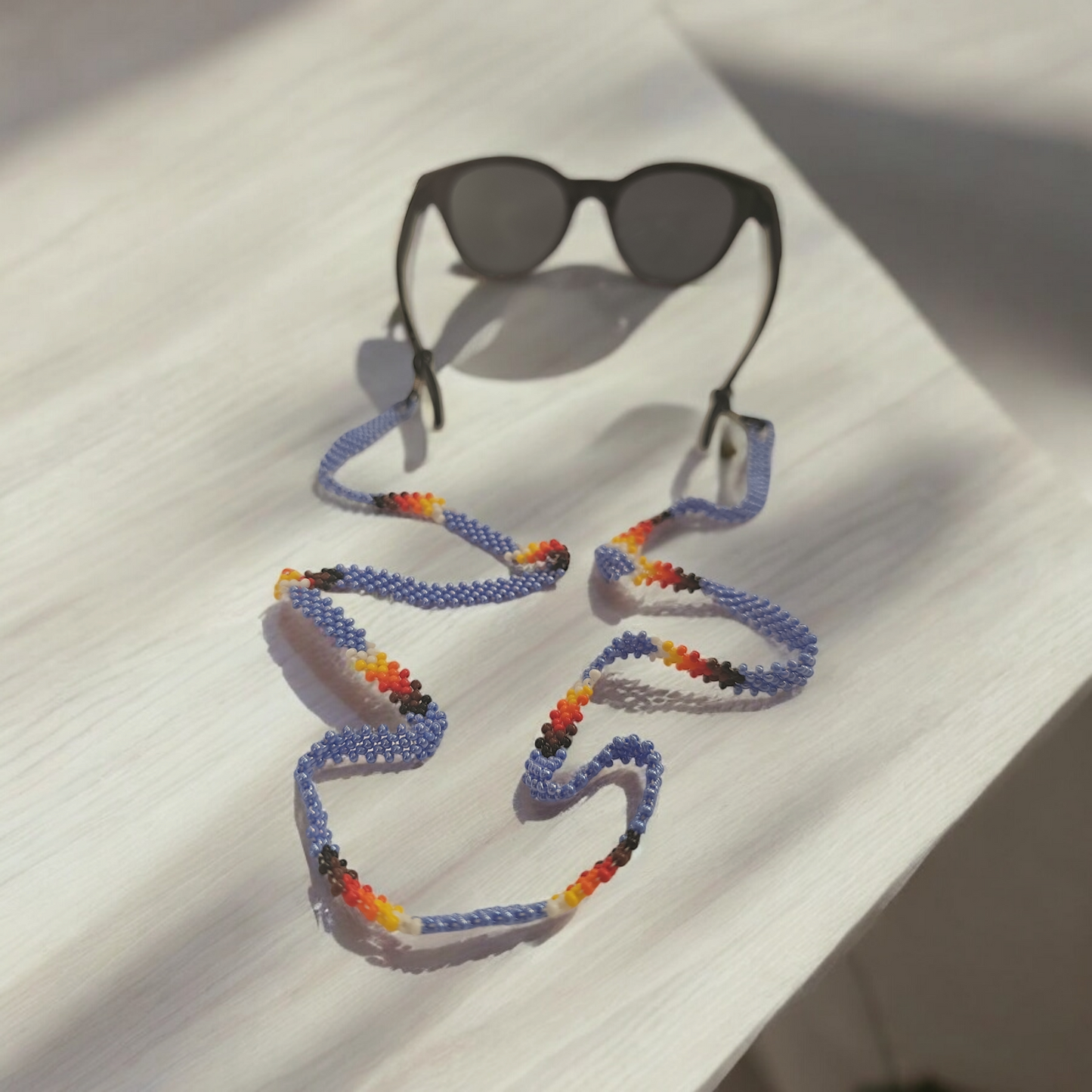 Artisan Handwoven Glasses Chain (Purple)