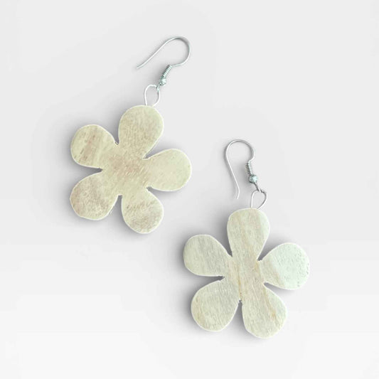 Wooden Flower Earring