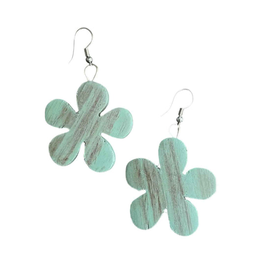 Wooden Flower Earring