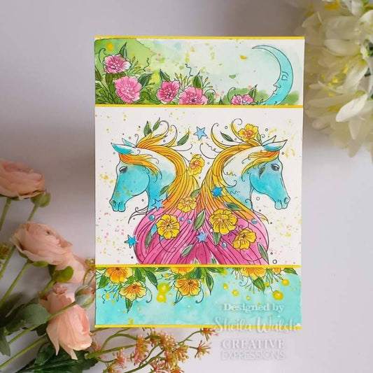 Pink Ink Designs Gemini 6 in x 8 in Clear Stamp Set
