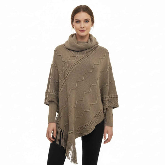 Poncho col montant