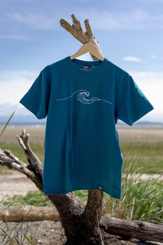 NEW WAVE - Unisex 100% Organic Cotton Tee - Ocean Blue