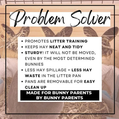 "Triple Bunny Head" Hay Feeder & Litter Box