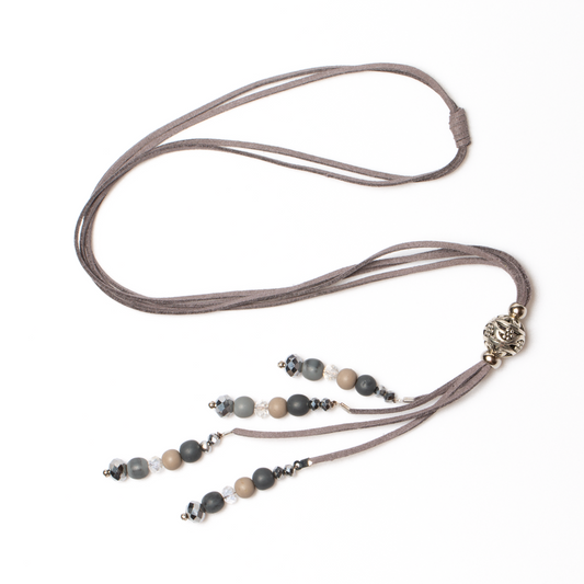 Long Beaded Tassel Necklace