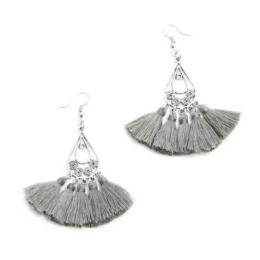 Tear Drop Tassel Earrings