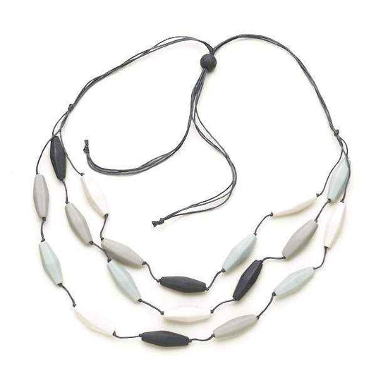 Triple Strand Resin Necklace