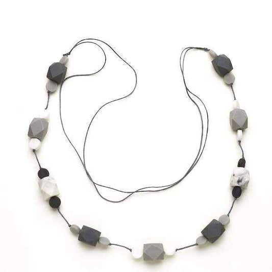Long Resin Faceted Cube Necklace