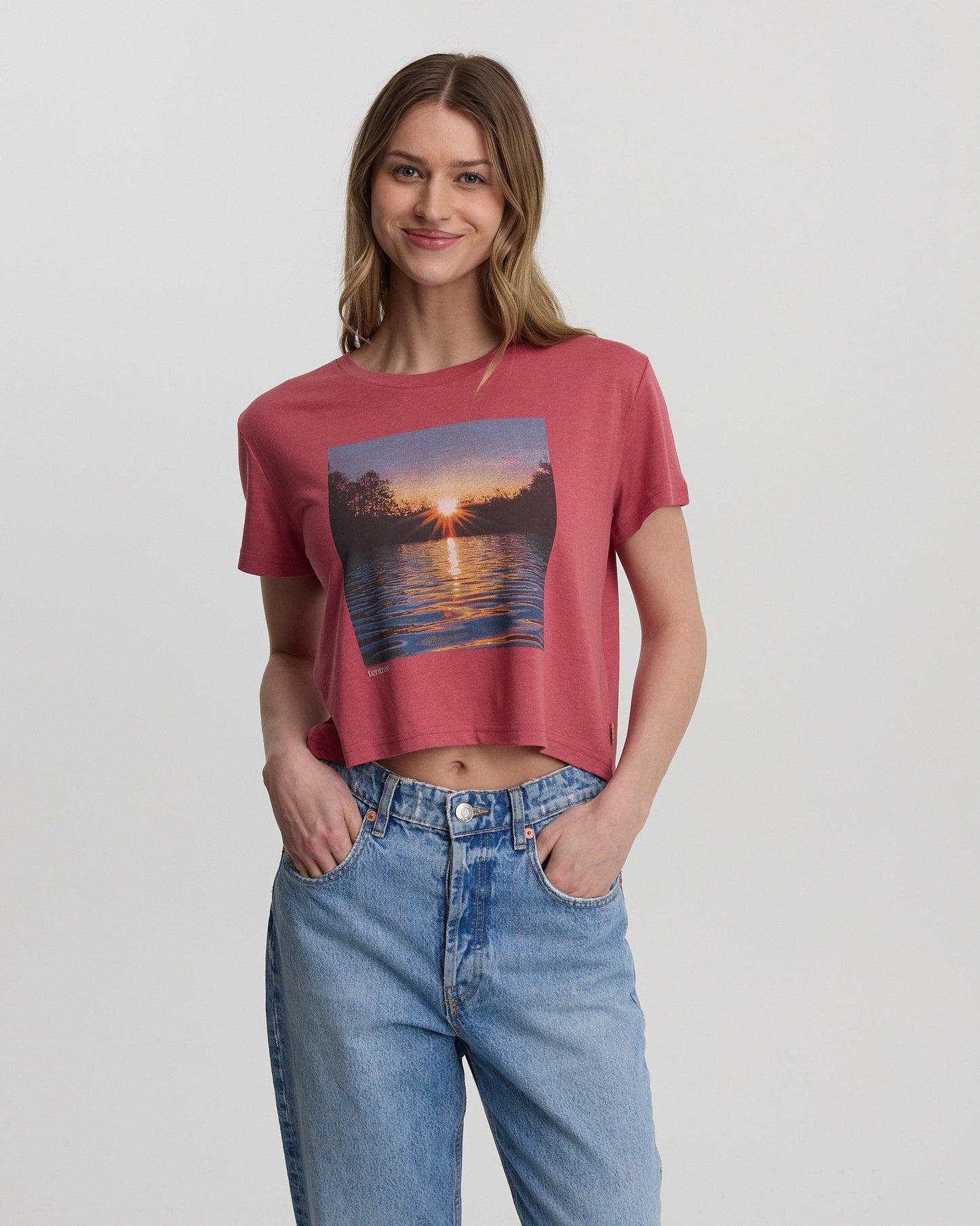 Bauchfreies T-Shirt „Seeblick“