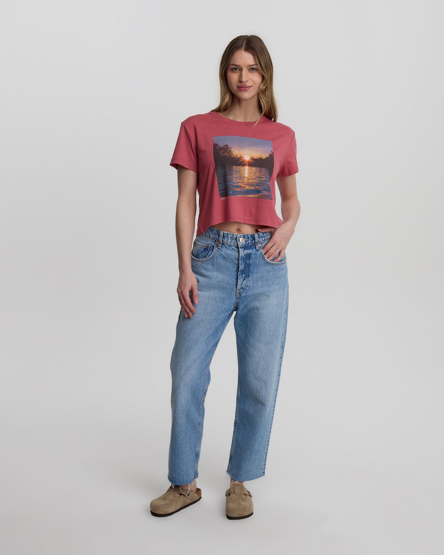 Bauchfreies T-Shirt „Seeblick“