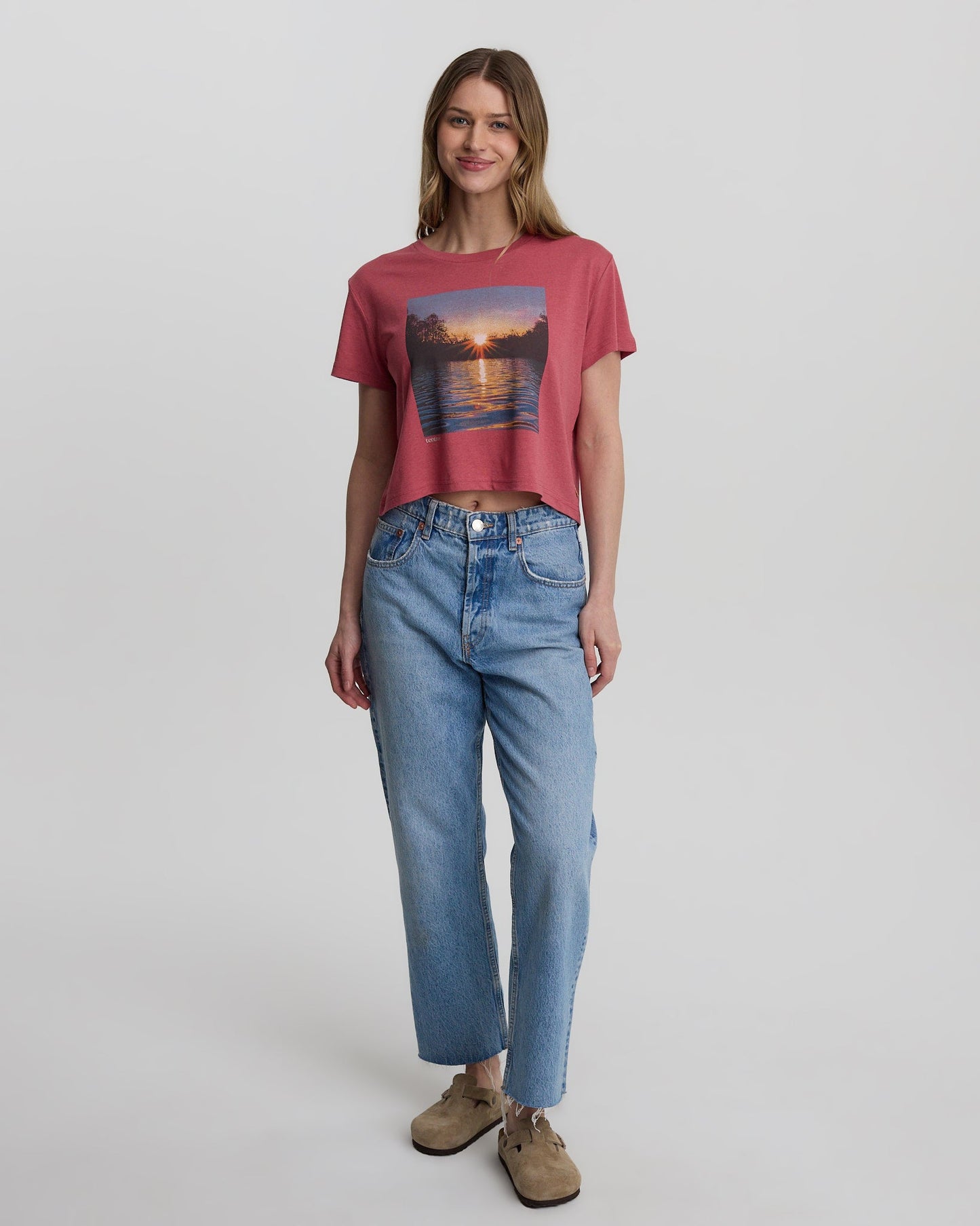Bauchfreies T-Shirt „Seeblick“