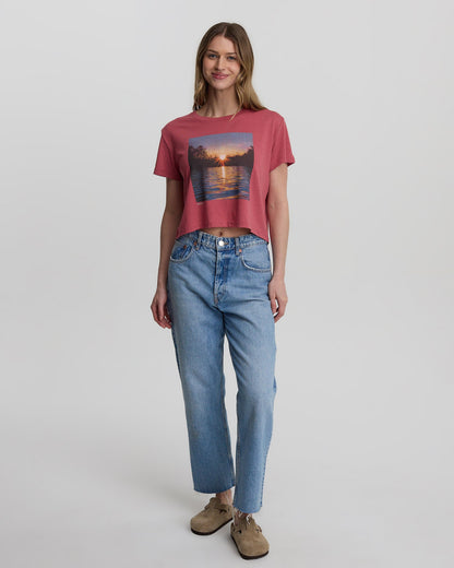 Bauchfreies T-Shirt „Seeblick“