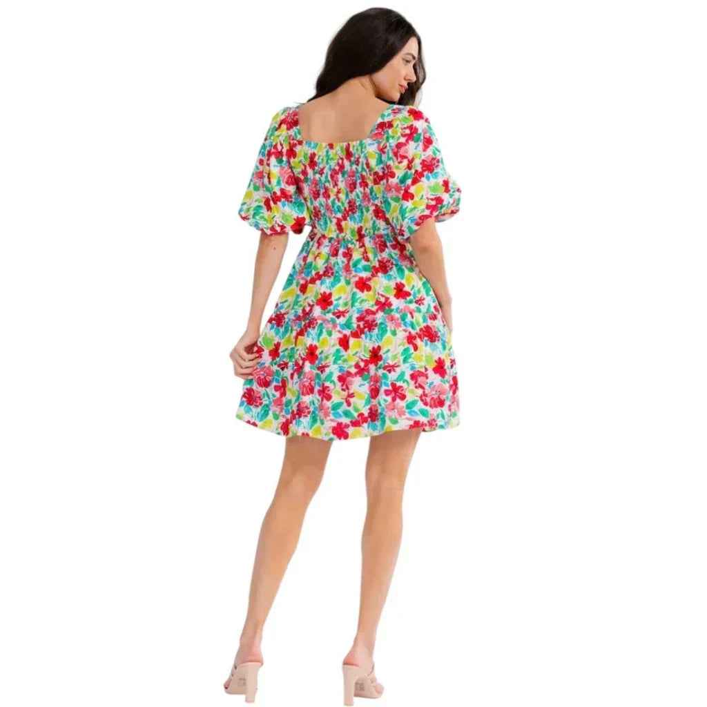 Robe manche bouffante