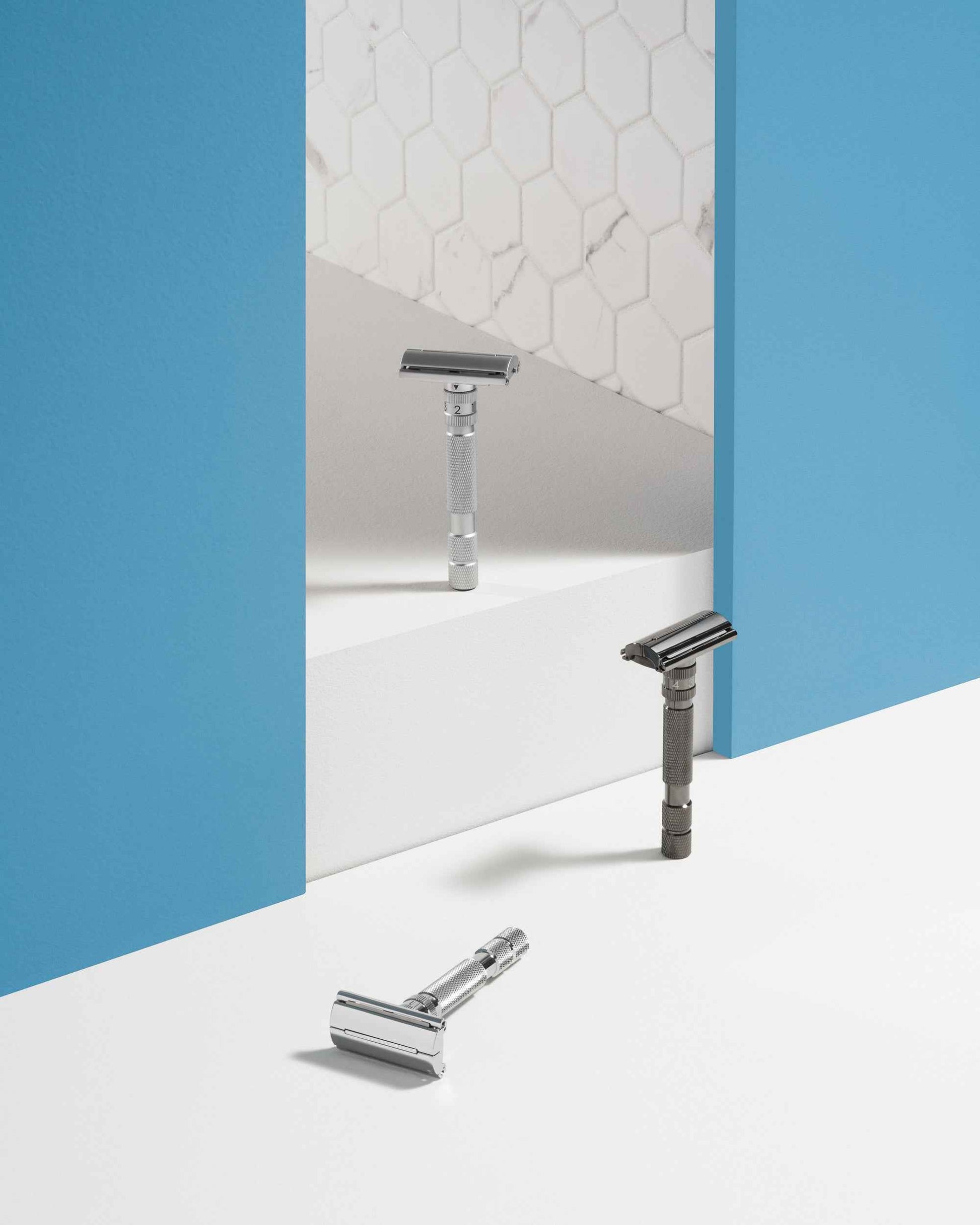 Rockwell T2 Adjustable Safety Razor - Gunmetal (Twist-to-Open)