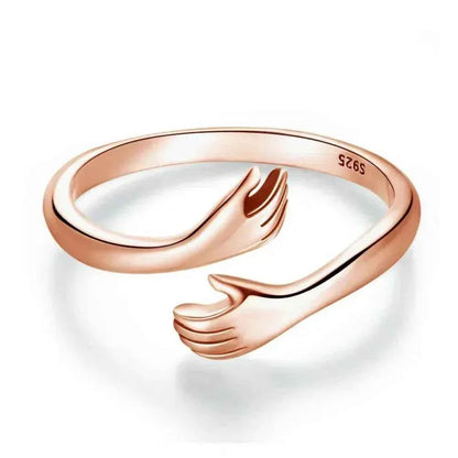 Sterling Silver Hug Ring (Adjustable)