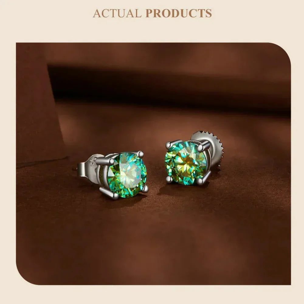 Breathtaking Moissanite Heart Stud Earrings | 925 Sterling Silver