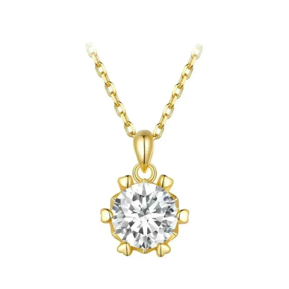 Stunning 1 Carat Moissanite Pendant Necklace | 925 Sterling Silver | Wedding & Bridal Fine Jewelry