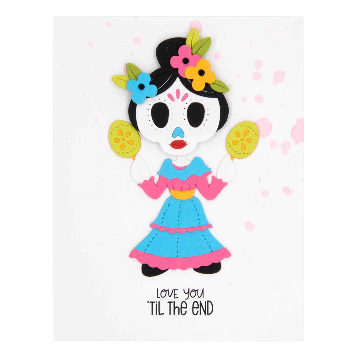 Dancin' Day of the Dead Girl Etched Dies from the Dancin' Halloween Collection