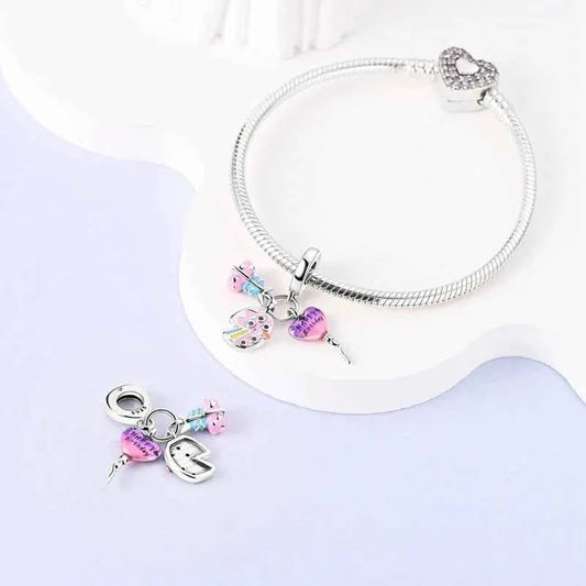 Festive Fun Sterling Silver Birthday Charm
