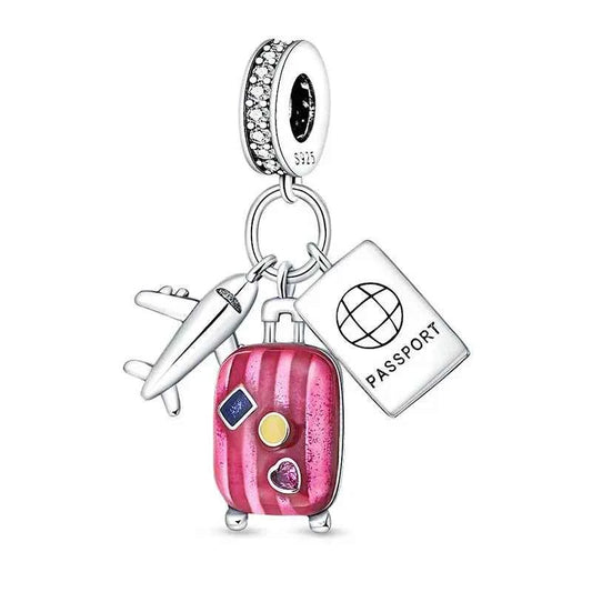 Lavender Dreams Sterling Silver Travel Charm