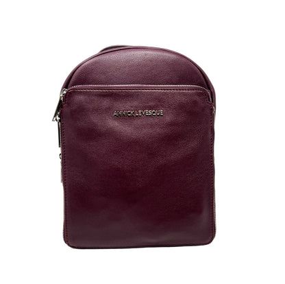 Sac à dos en Cuir Aubergine, Alice