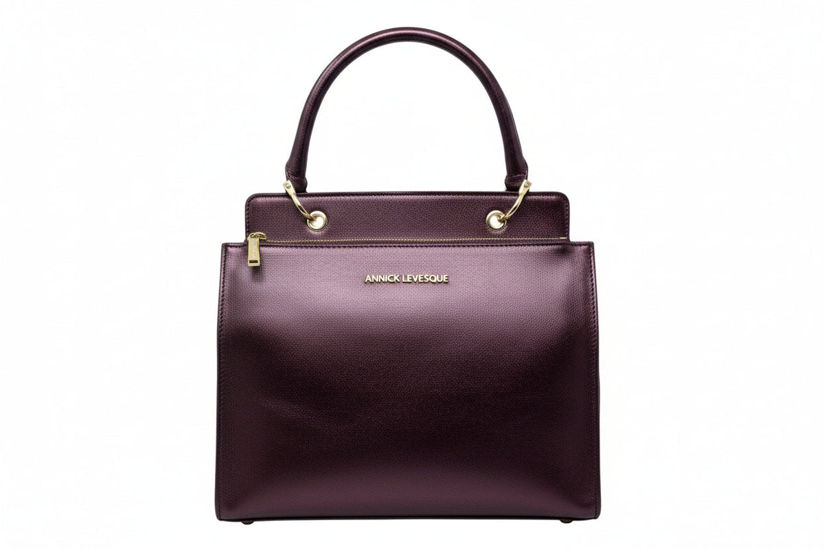 Sac à Main en Cuir Véritable Aubergine - Chloé