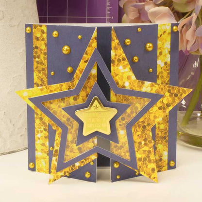 Luxury Shaped Card Blanks & Envelopes - Star Gatefold