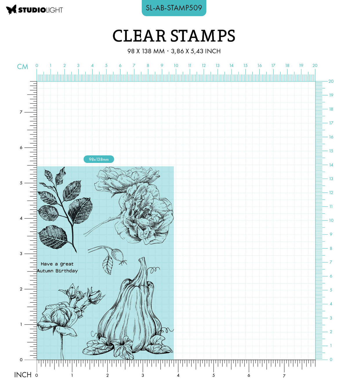 SL Clear Stamps Autumn Blossoms Autumn Bouquet 98x138x3mm 5 PC nr.509