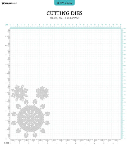 SL Cutting Dies Snow Mandalas Artic Winter 105x144x1mm 3 PC nr.762