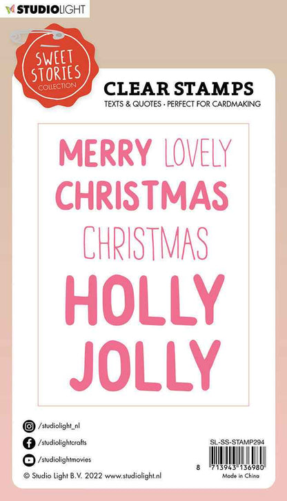 SS Clear Stamp Quotes Large Holly Jolly Sweet Stories 148x105x3mm 6 PC nr.294