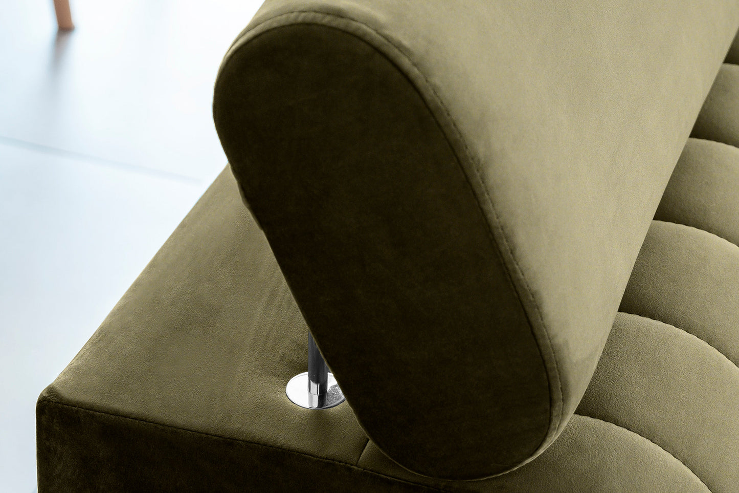 Laurence 3-Sitzer Schlafsofa Samt – Olivgrün