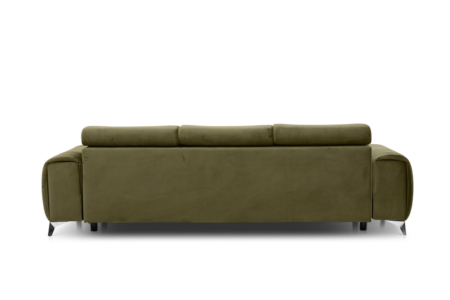 Laurence 3-Sitzer Schlafsofa Samt – Olivgrün