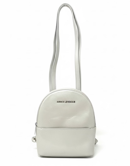 Petit Sac à dos en Cuir, Perlé, convertible - Caroline
