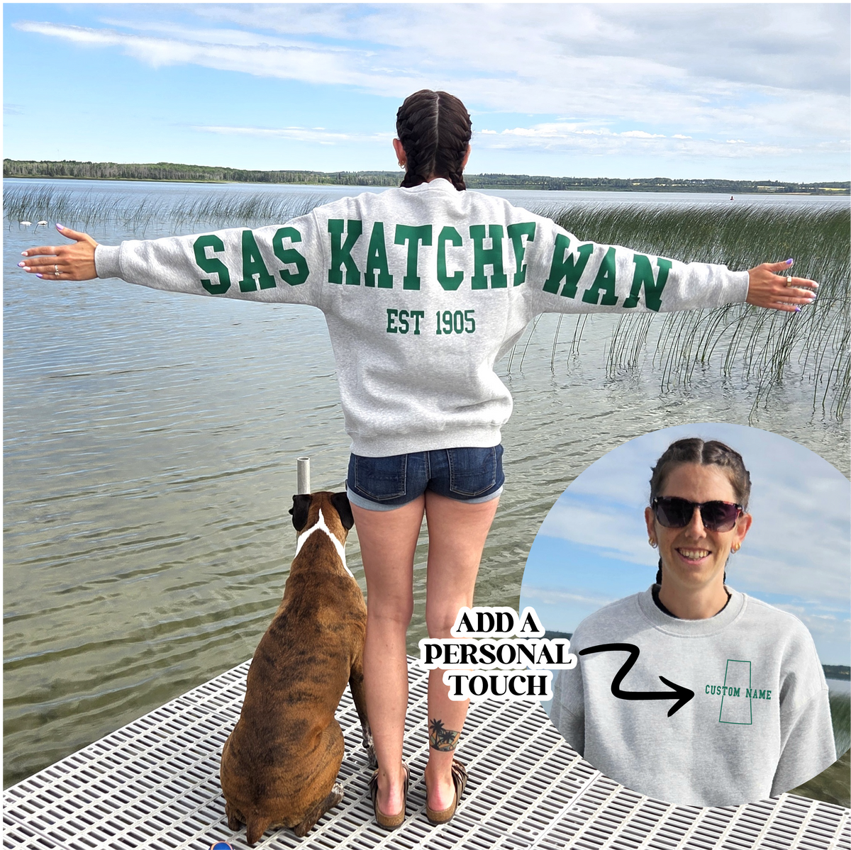 Saskatchewan Back Unisex Crewneck