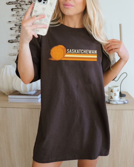 Saskatchewan Retro 70s Unisex T-shirt | Saskatchewan Clothing | Prairie Clothing