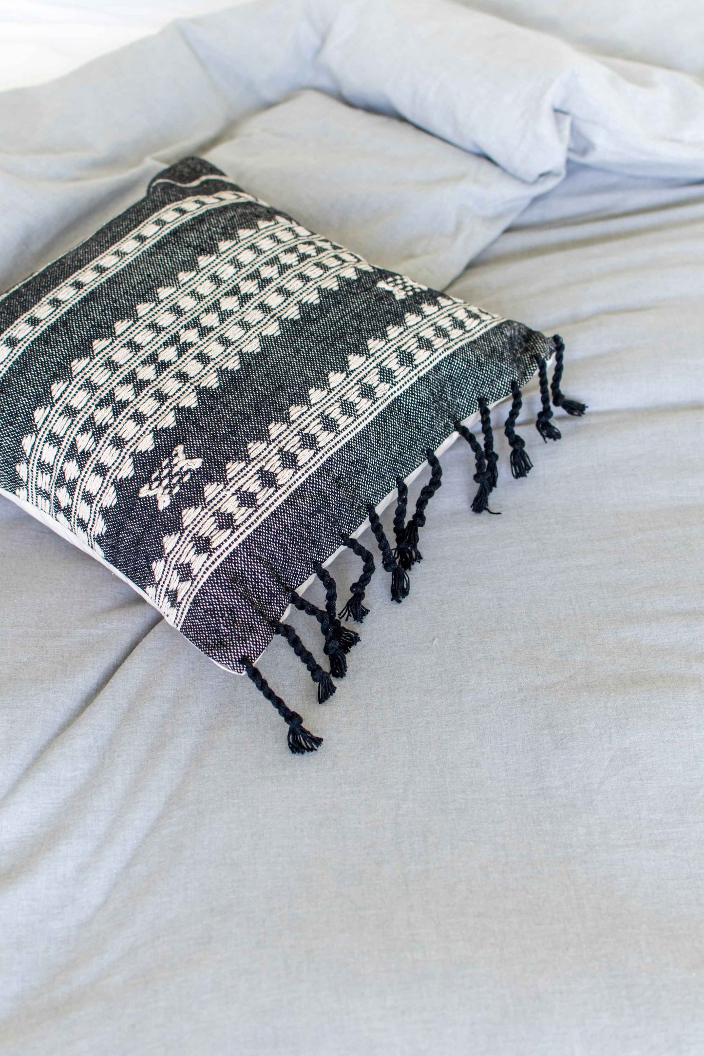 BHUJODI PILLOW COVER - CHARCOAL