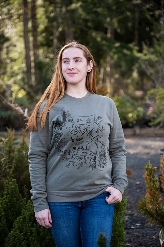 INTO THE FOREST - Unisex Organic Cotton Crewneck