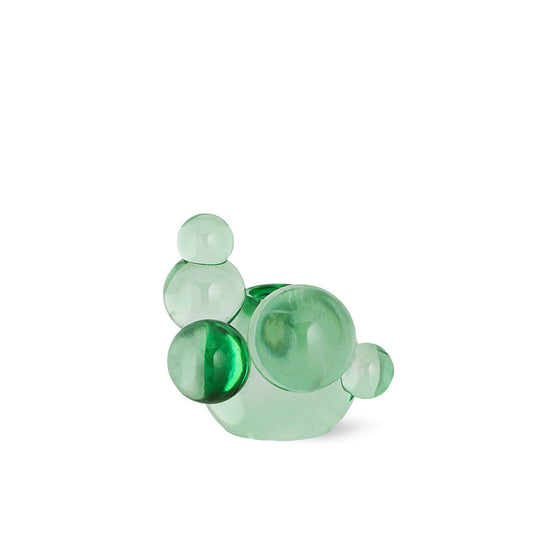 Blasenkristallglas Kerzenhalter - Hübsche grüne dekorative Skulptur