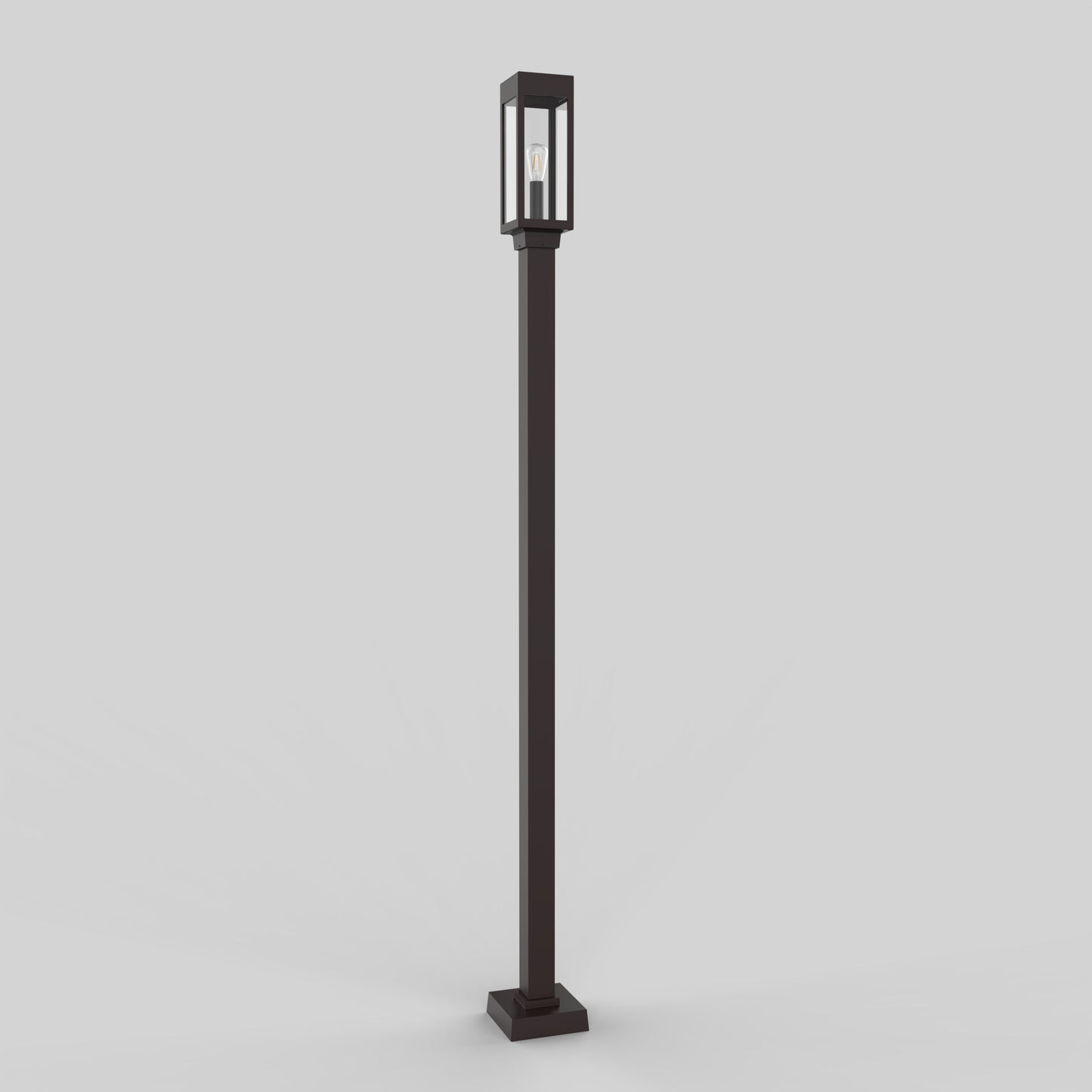Poteau d’aluminium carré de 3’’ avec base soudée