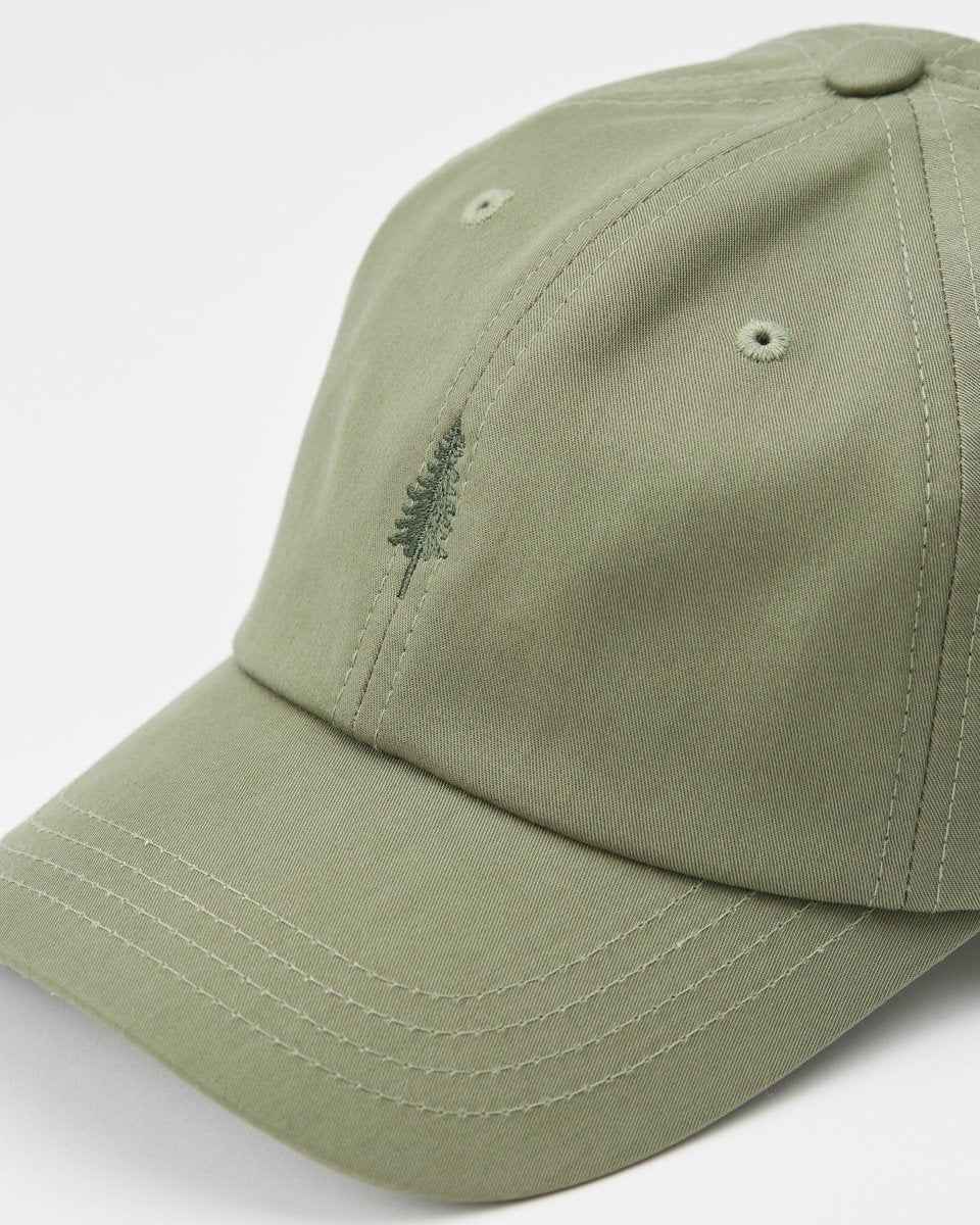 Tree Embroidery Tencel Peak Hat