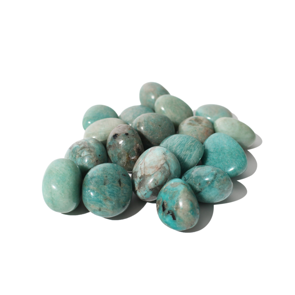 Amazonite with Smoky Quartz Tumbled Stones
