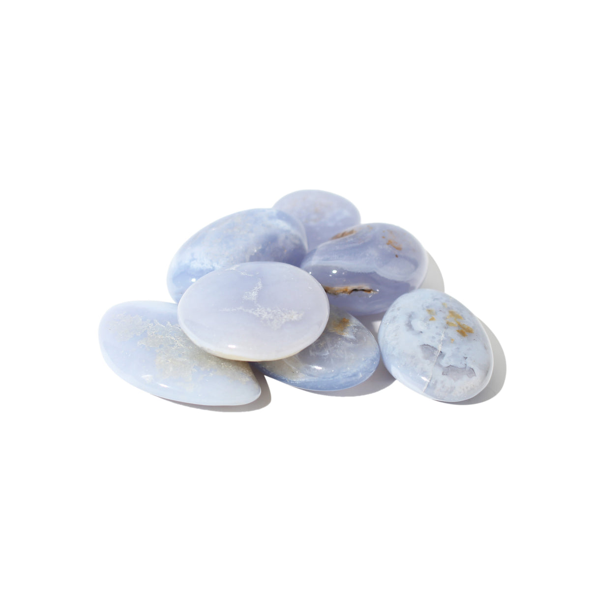 Blue Chalcedony Tumbled Stones