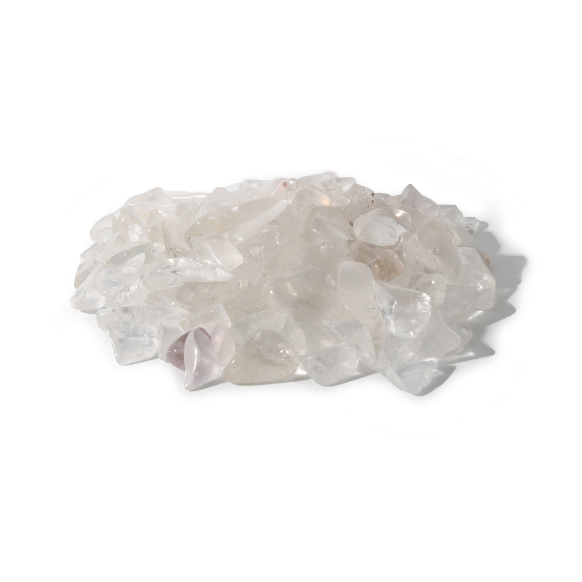 Clear Quartz B Tumbled Stones - Semi-Polished