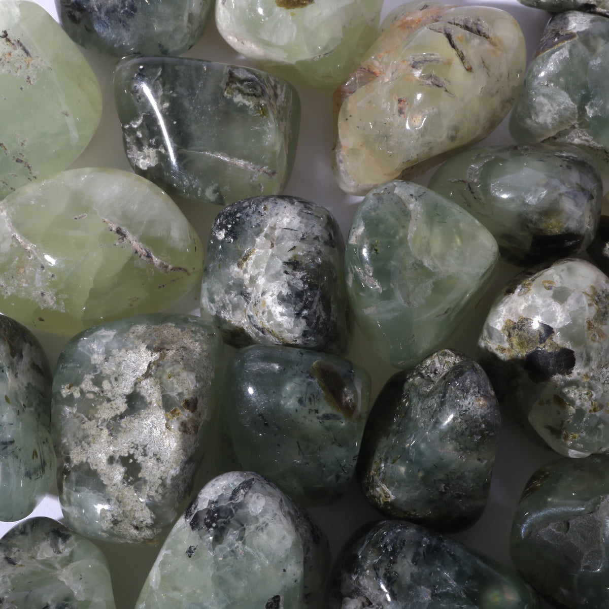 Prehnite Tumbled Stone 'B' (India) - 1lb bag