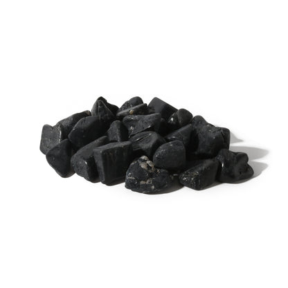 Black Tourmaline Tumbled Stones B - Free Form - 1lb