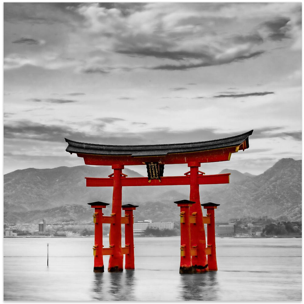 Wandkunst Torii des Itsukushima-Schreins auf Miyajima – Farbtonung